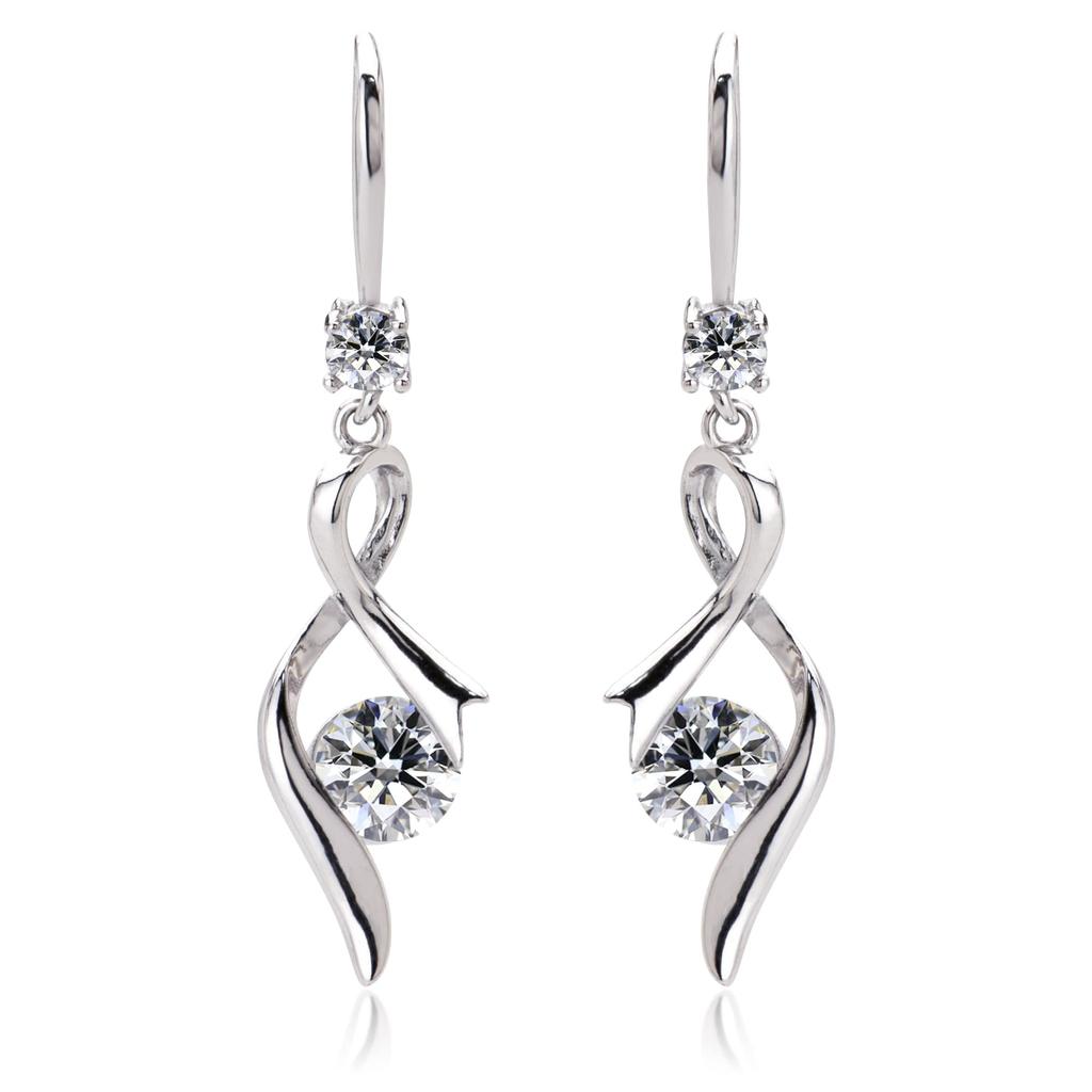 aliba Metal Hypoallergenic Birthday Silver 925 Women's Earrings, Popular, Women's Accessories, Gift, Anniversary,