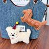 5pcs Harajuku Women Sweet Cute Lovely Dogs Backpack Keychain Cartoon Plush Doll Puppy Pendant Keyring Bag Decoration Girls Gift