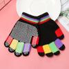Boy Girl Winter Kids Stretch Ski Knitted Children Non-slip Gloves Anti-slip Rubber