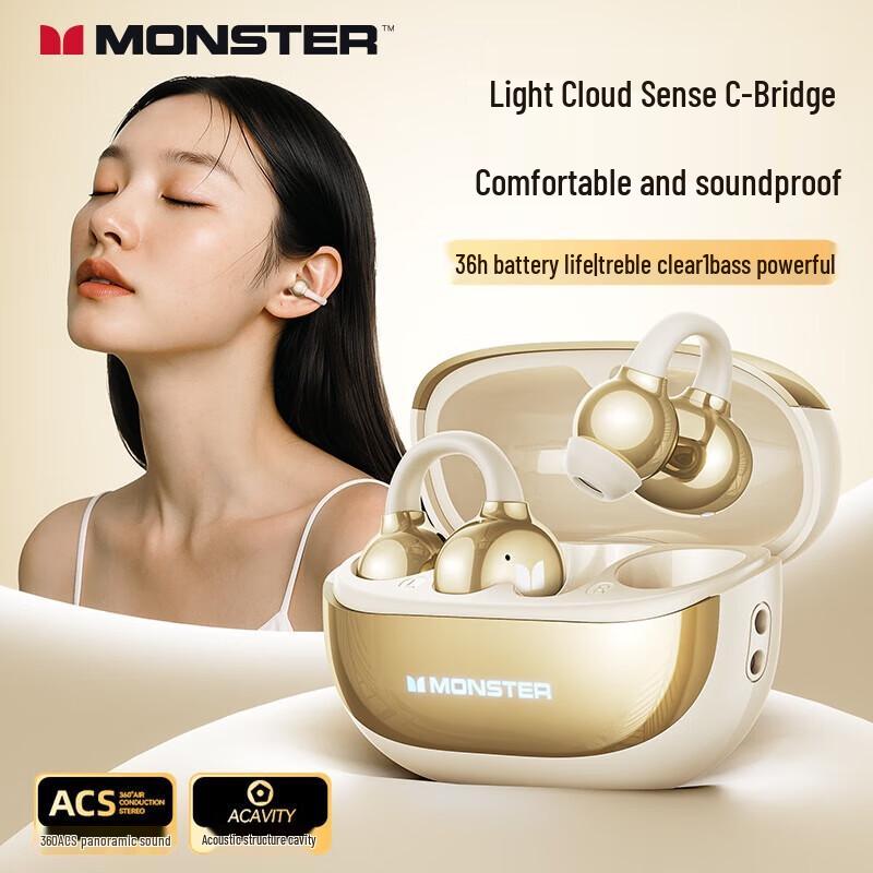 Monster Maxstar MQT58 Беспроводные наушники-клипсы открытого типа