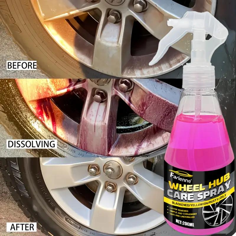 Многоцелевой очиститель колес и ступиц от железной пыли|Подходит для всех типов транспортных средств|Восстанавливает блеск и защищает колеса от коррозии