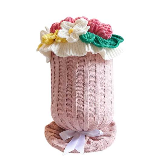 Декоративная вязаная подушка-плед «Букет роз» для дивана, кровати, подарок на День святого Валентина, День матери, Рождество