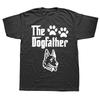 The Dogfather Забавные футболки для мужчин Папа Собаки Футболка Папа Немецкой Овчарки Мужские Футболки С Коротким Рукавом Летняя Оверсайз Футболка