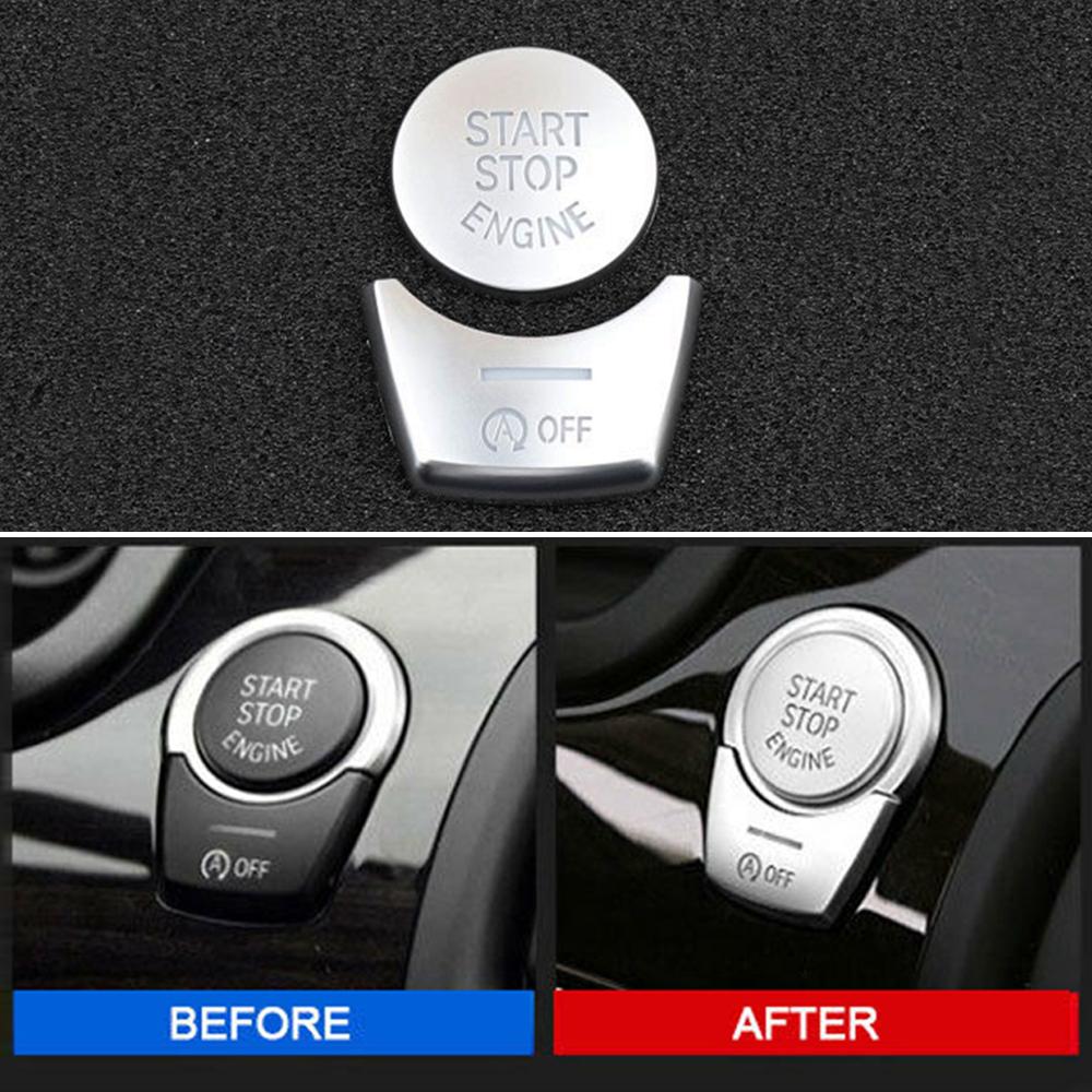 2x хромированные крышки кнопок запуска и остановки двигателя для BMW 5-Series F10 F07