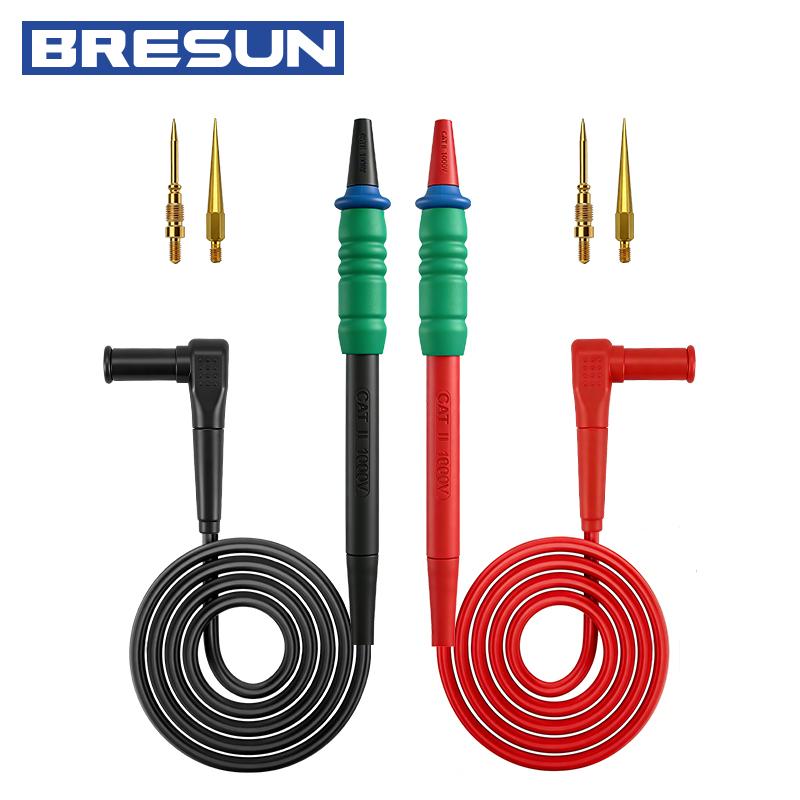 BRESUN 1000V 20A Super Conducting Multimeter Lead For Digital Current Voltage Probe Needle Tip Test Lead Wire Pen Cable Tools