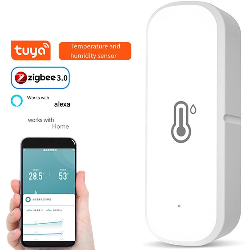A96I-Zigbee Датчик влажности и температуры Умный гигрометр термометр Удаленный мониторинг и оповещения Умный дом