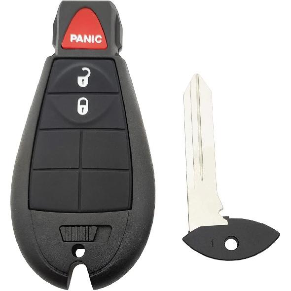 Replacement Key Fob Cover Case fit for Dodge Ram 1500 2500 3500 Journey Challenger Grand Caravan Key Fob Shell for Jeep Grand Cherokee Keyless Entry