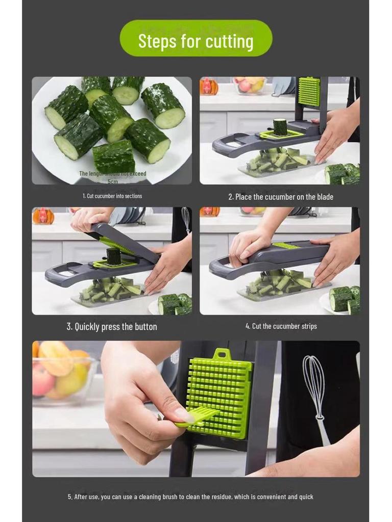 Многофункциональная овощерезка и слайсер для кухни — шинкует, режет кубиками и натирает картофель, редис и многое другое