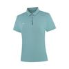 Solid Color Soft Comfortable Breathable Versatile Casual Short Sleeve Polo Shirt Women Tops Misty-Green APLV136-5