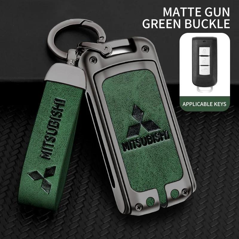 Для Mitsubishi Xpander Outlander ASX Pajero Eclipse Cross Montero Чехол-оболочка из цинкового сплава и кожи для автомобильного пульта ДУ Аксессуары