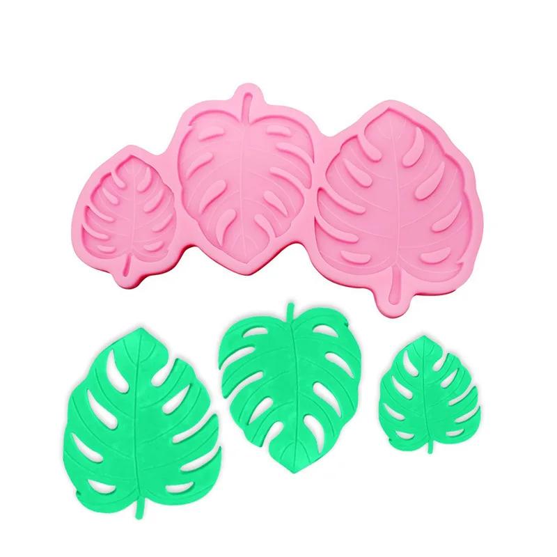 Форма для монстеры, пальмовые листья, банановый лист, жевательный инструмент, силиконовая форма для выпечки, украшение торта, серия «Лес», декор для вечеринки по случаю дня рождения