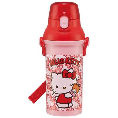 Water Bottle Hello Kitty Ushiro Shiro Sanrio 480ml Children's Antibacterial Plastic Child Friendly Lightweight Made In Japan PSB5SANAG-A