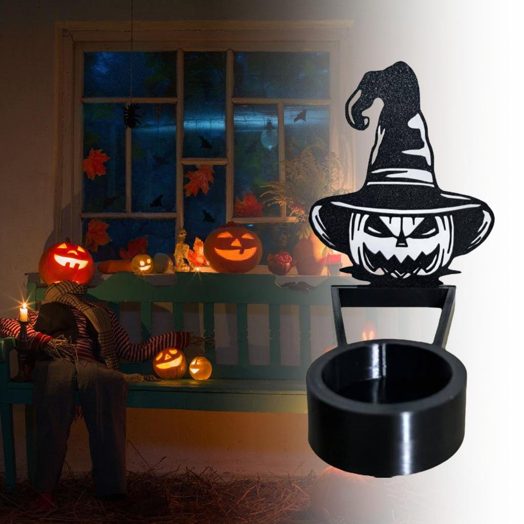 Halloween Grim Reaper Candle Holder Plastic Tabletop Decor Spooky Party Centerpiece Home Decoration