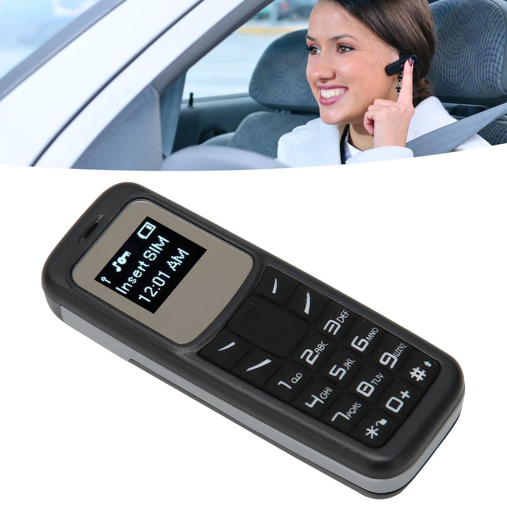 Mobile Cell Phone Small Mobile Phone Headset Dialer with Ear Hook Support SIM 0.66inch