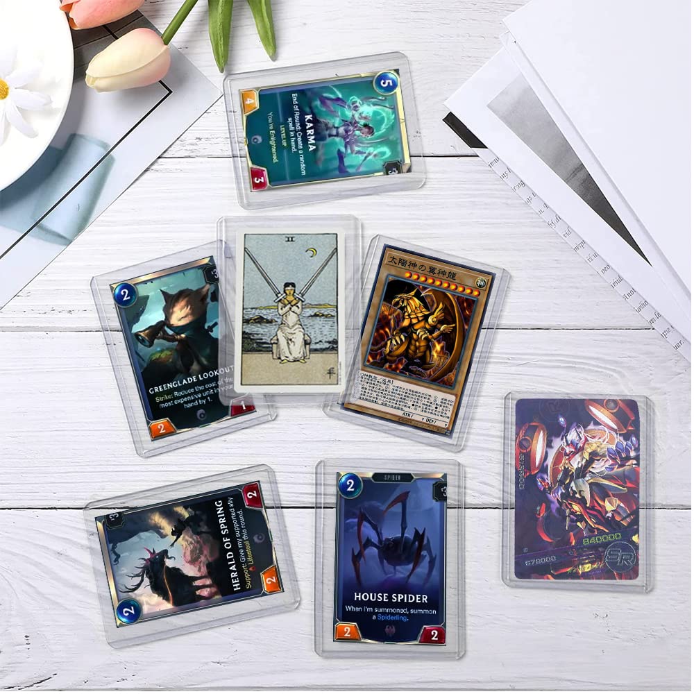 Футляр для коллекционных карточек с верхней загрузкой и пленкой для загрузки карточек из ПВХ-материала Прозрачный чехол для коллекционных карточек для хранения Чехол для коллекционных карточек Чехол для торговли