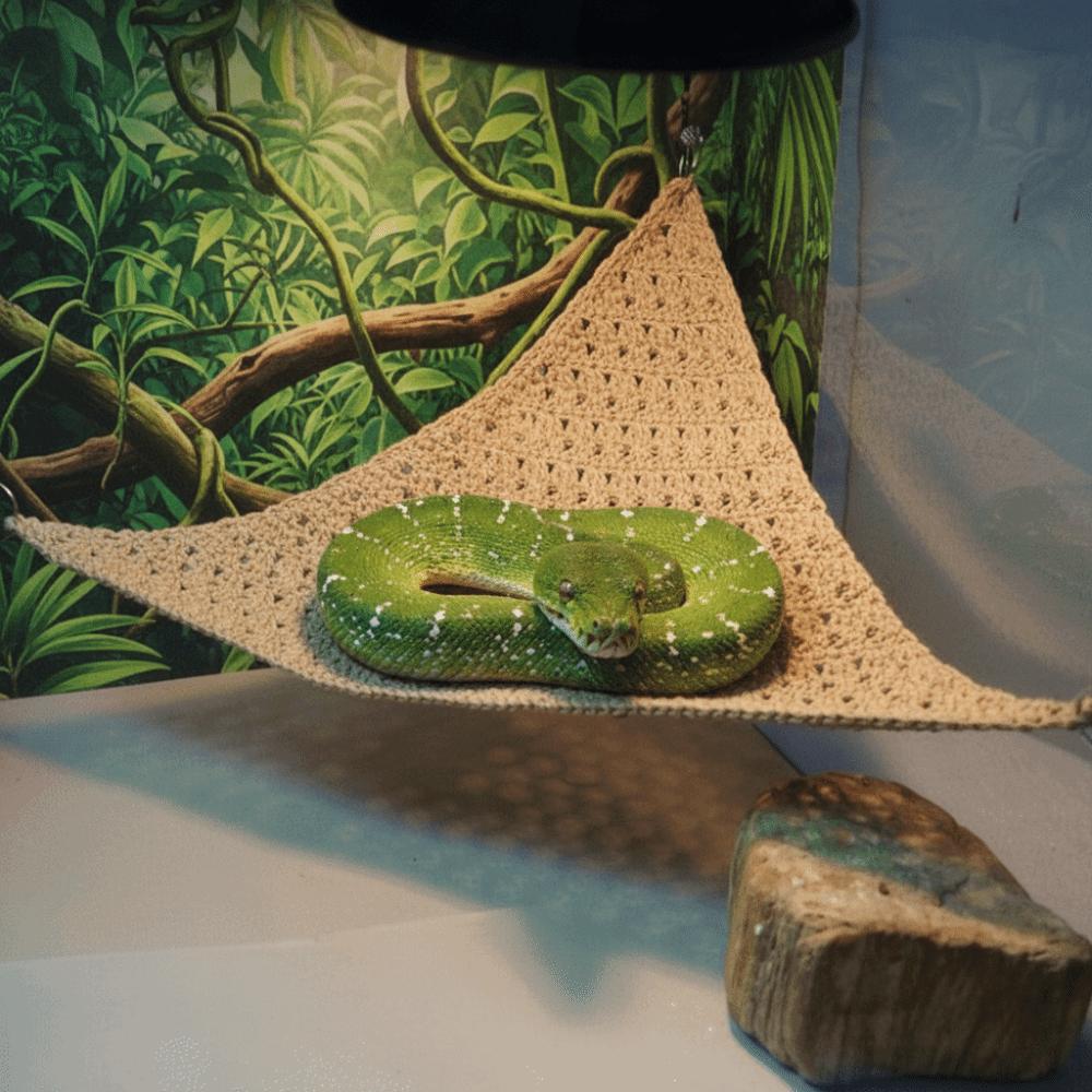 Suction Cup Lizard Hammock Hanging Pet Bed Swing Pet Climbing Net Terrarium Landscaping