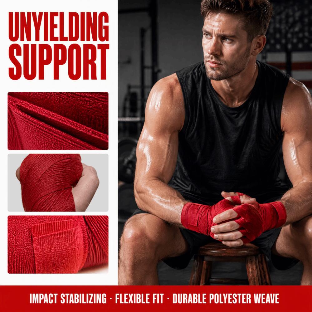 2pcs Hand & Wrist Support Elastic Hand Wraps Pair Pack Sports Handwraps Muay Thai Practice