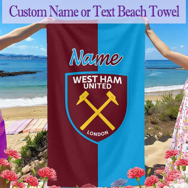 1pc West Ham United Football Club (9) Beach Towel, Outdoor Beach Towel Ideal Beach Necessities and Vacation Items
