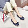 2025 Весна Лето Модные Балетки Женские Одиночные Туфли Черный Синий Мягкие Удобные Большой Размер 41