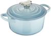 Le Creuset литой эмалированный горшок Cocotte Ronde Bear Knob 14 см Coastal Blue Gas IH Oven совместим с японской [Авторизованный продукт]