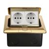 Gold Copper 145 Euro & Australian Standard Double Pop-up Floor Socket