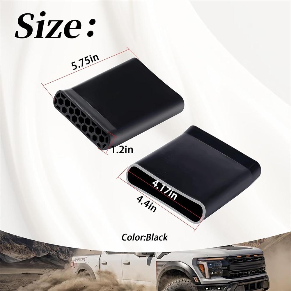 2Pcs Rear Floor Vent Air Deflector For 22-24 Ford F150 F-150 Lightning & Raptor