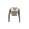 Ladies Short Hot Girl Deep V Neck Slim Sexy Long Sleeve Knitted