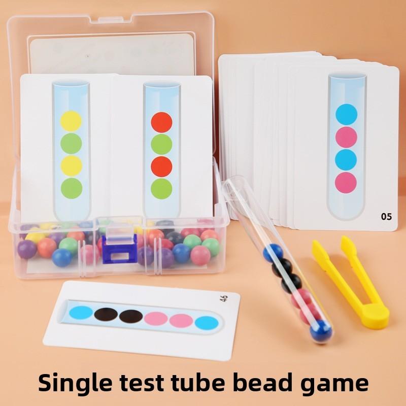 Wooden Test Clip Beads Color Cognition Puzzle Toy Preschoolers For