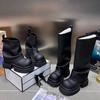 Platform Women High Boots Designer Mid Heels Motorcycle Boots Fashion Laether Winter Shoes 2024 Trend Gladiator Femme Chaussures