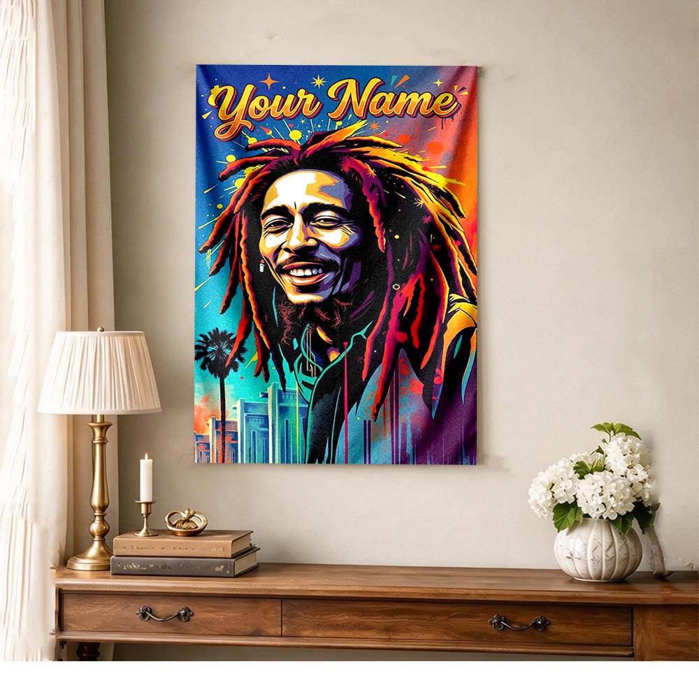 Bob Marley Customize Text Tapestry Decorative Wall Tapestry Durable Comfort Ideal for Gift Wrapping Multi-purpose for All Occasions