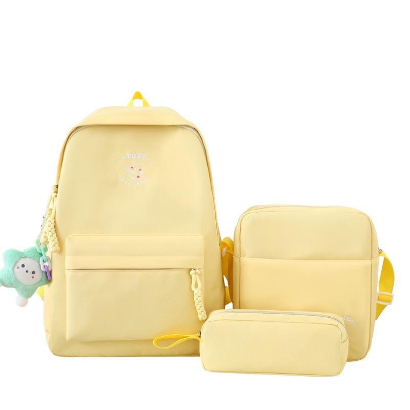 Комплект из трех рюкзаков с мультяшным принтом, школьный рюкзак для девочек, большой вместимости, для учеников начальной и средней школы