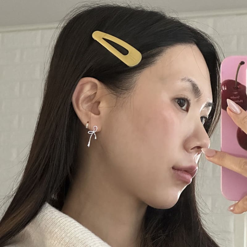 Mosxe [Большой размер] Ретро китч заколка для волос (14 цветов)