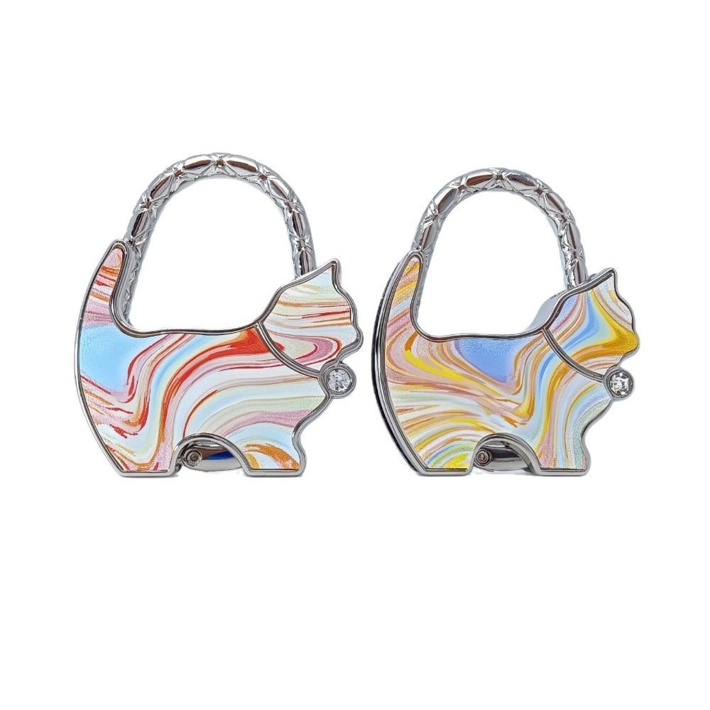 Foldable Cat Handbag Hook Lovely Design Table Edge Hook Purse Hanger Holder Home Decoration