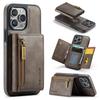 DG.MING M5 Series For iPhone 16 Pro Case Detachable Magnetic Leather Phone Cover with Card Slots
