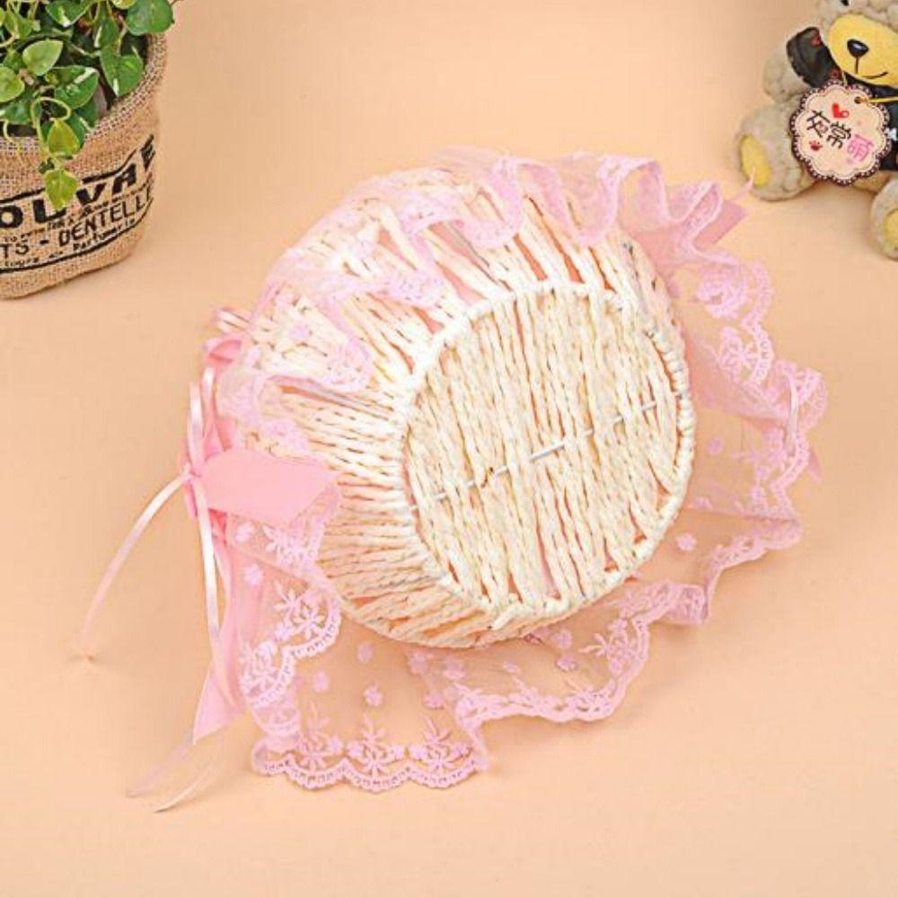 Корзины для хранения круглой формы, плетеные вручную, корзина для цветов, для растений, дома, свадьбы