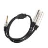 6.35mm Mono Male Plug to Dual 6.35mm Female Signal Audio Cable  for Audio System