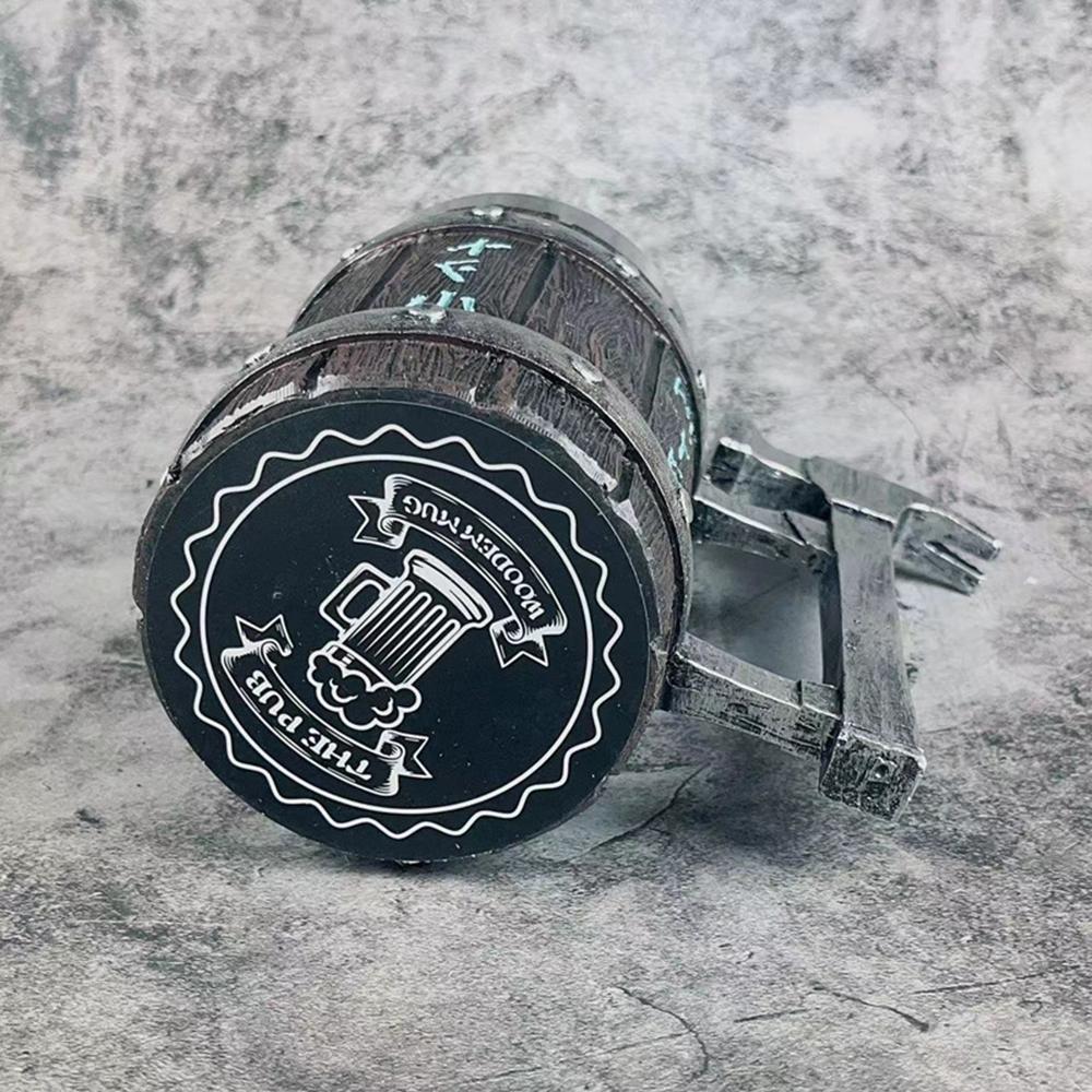 Пивная кружка в стиле викингов из дерева, 3D-смола, нержавеющая сталь, кофейная кружка, бокал для вина, металлическая кружка с двойными стенками, пивной кувшин, термокружка