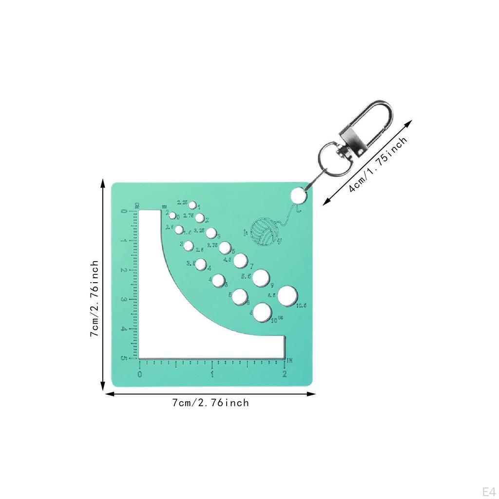 Knitting Pin Gauge Ruler, Sweater Measuring Measure Tool for Crocheting