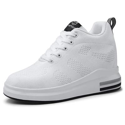 [Fainyearn] Кроссовки на каблуке для женщин, кроссовки на толстой подошве, женские кроссовки, толстая подошва, красивые ноги, секретные туфли, туфли на платформе, на шнуровке, 8 см