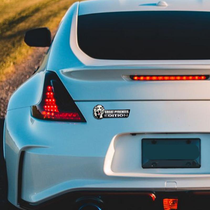 Dog Cart  Emblem Car 3D Dog Edition Acrylic Car Badges Stickers Automotive Badge Decals And Stickers Exterior Decoration