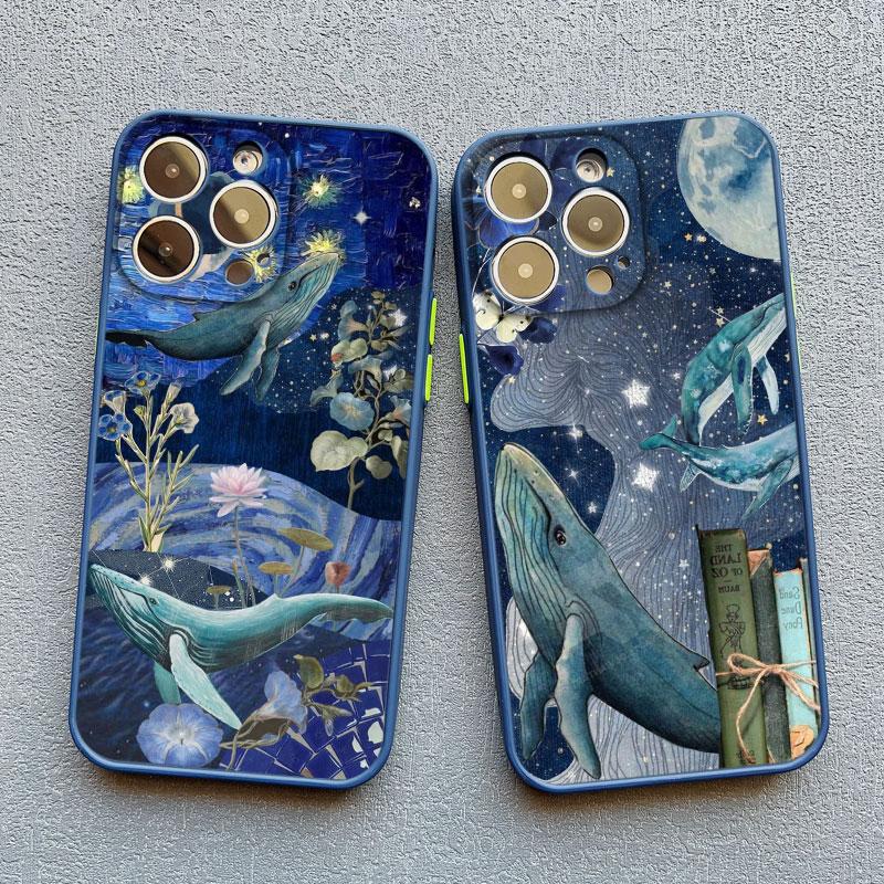 Чехол для телефона «Китовый акула в космическом океане» для iPhone 16 15 14 11 12 13 Mini Pro Max Чехол 15 14 7 8 Plus X XR X Fundas Оболочка