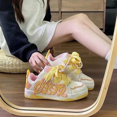 Женская обувь в гонконгском стиле, обувь с толстой подошвой Mandarin Duck Design, весна и осень, новые повседневные спортивные туфли