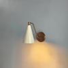 Ivory Cone Shade Handmade Brass Wall Sconce – Minimalist Wall Light