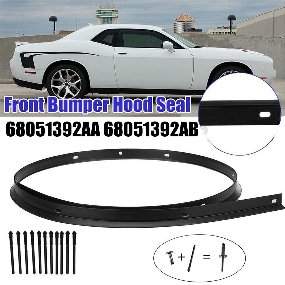 Для Dodge For Challenger 2008-22 Передняя панель бампер капот 1 шт. Резиновый уплотнитель 12 шт. Пластиковые заклепки 68051392AB Детали уплотнителя бампера автомобиля