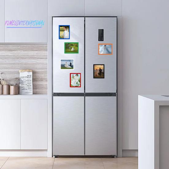 2 шт. Магнитная фоторамка-сильная гибкость, гибкая гладкая поверхность, магнитный держатель для фотографий, декор для холодильника, товары для дома