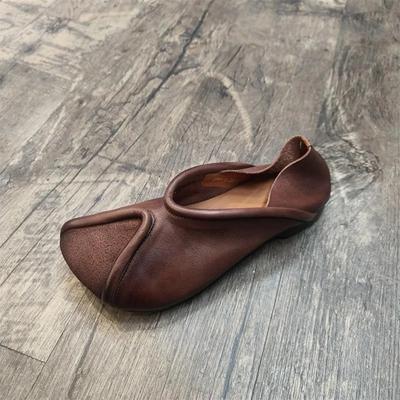 Модная Ретро Обувь на Плоской Подошве с Высоким Верхом для Женщин, Комбинированные Цвета, Роскошные Туфли Мэри Джейн, Элегантная Мягкая Подошва, Обувь из Натуральной Кожи, Женская