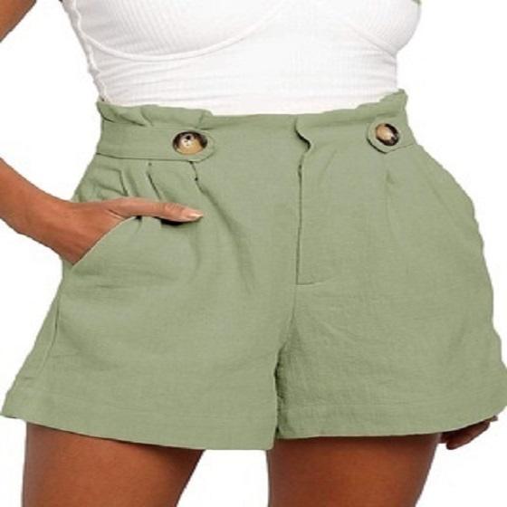 Women's Fashion Solid Summer Shorts Ladies Casual Short Pants Beach Shorts Plus Size