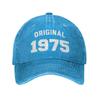 Personalized Cotton Original Born in 1975 Funny Birthday Gift Baseball Cap Outdoor Unisex Women Adjustable Dad Hat Fashion