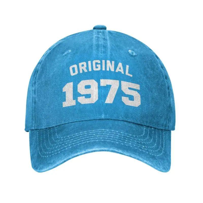 Personalized Cotton Original Born in 1975 Funny Birthday Gift Baseball Cap Outdoor Unisex Women Adjustable Dad Hat Fashion