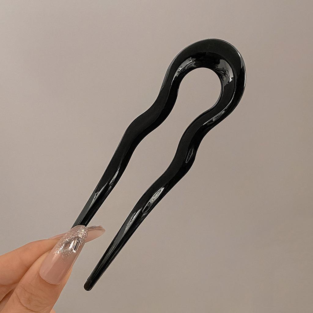 Волнистая U-образная заколка для волос для стильных причесок Элегантная двузубая шпилька для пучка для женщин девушек Аксессуары для головных уборов ручной работы